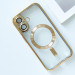 Фото TPU чохол Fibra Chrome with Magnetic safe на Apple iPhone 16 (6.1") (Gold) в маназині vchehle.ua
