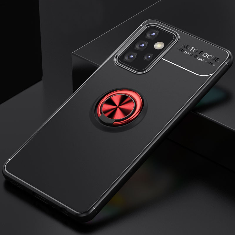 Фото TPU чохол Deen ColorRing під магнітний тримач (opp) на Samsung Galaxy A72 4G / A72 5G (Чорний / Червоний) на vchehle.ua