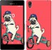 Чехол Мопс на велосипеде для Sony Xperia XA Ultra Dual F3212
