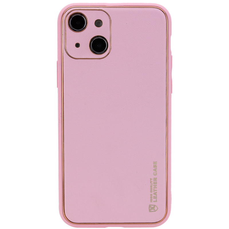 Шкіряний чохол Xshield на Apple iPhone 14 (6.1") (Рожевий / Pink)