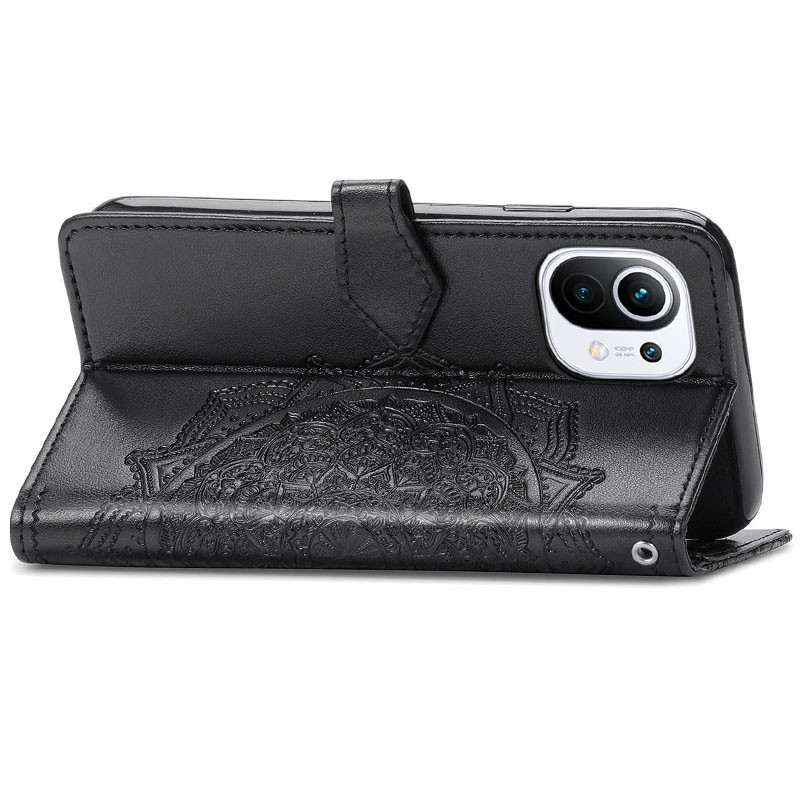 Купить Кожаный чехол-книжка Art Case с визитницей для Xiaomi Mi 11 Lite (Черный) на vchehle.ua