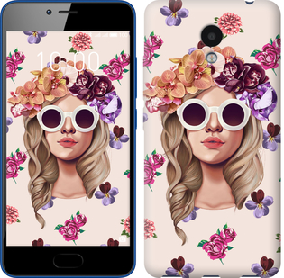 

Чехол Девушка с цветами v2 для Meizu M5c 586787