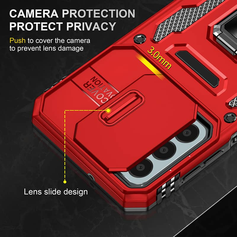 Купить Ударопрочный чехол Camshield Army Ring для Samsung Galaxy A14 4G/5G (Красный / Red) на vchehle.ua