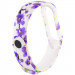 Фото Силиконовый ремешок с рисунком для Xiaomi Mi Band 5 / 6 (Фиалки / Белый) в магазине vchehle.ua