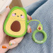 Фото Силиконовый футляр Smile Fruits series для наушников AirPods 1/2 + кольцо (Avocado) на vchehle.ua