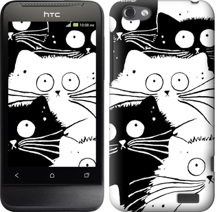 

Чехол Коты v2 для HTC One V t320e 285270