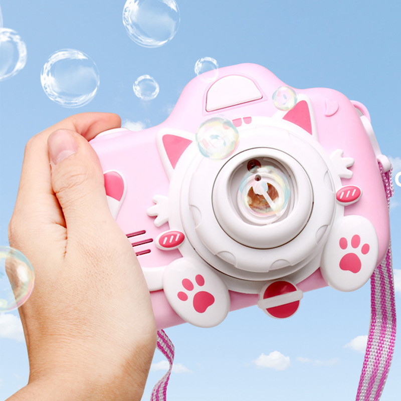 Фотокамера-генератор мильних бульбашок 1001 Kitty Children's camera (Pink) в магазині vchehle.ua