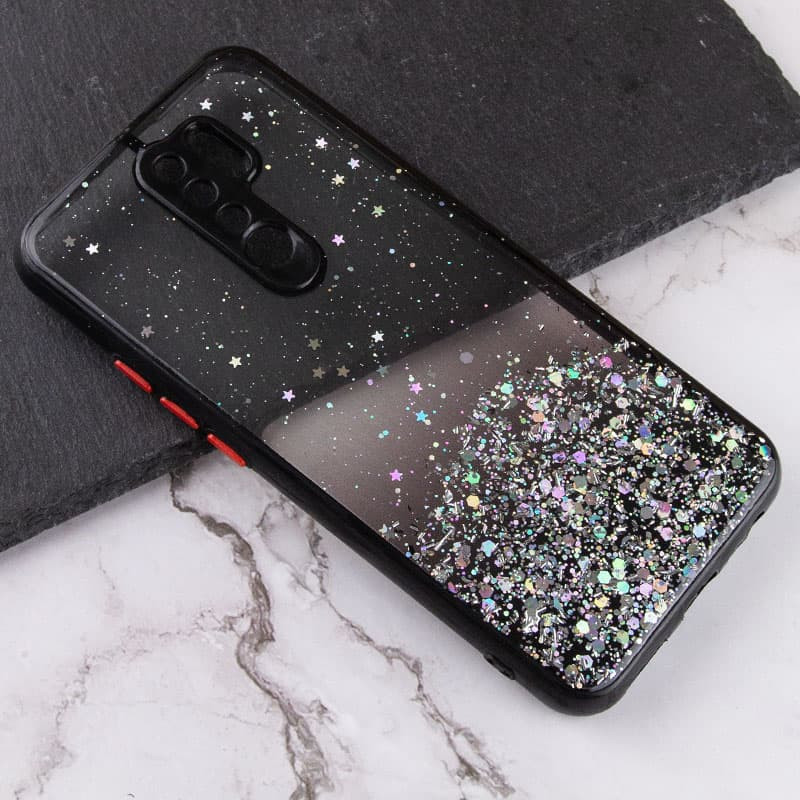 Фото TPU чохол Spangle star із захистом камери на Xiaomi Redmi 9 (Чорний) на vchehle.ua