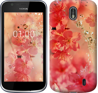 

Чехол Розовые цветы для Nokia 1 650329