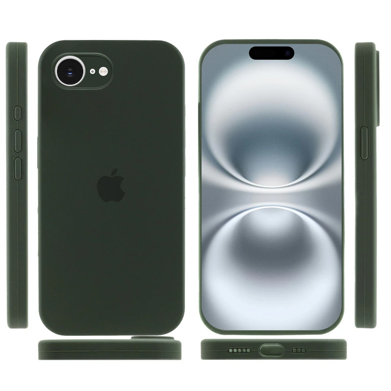 Фото Чохол Silicone Case Full Camera Protective (AA) на Apple iPhone 16e (6.1") (Зелений / Cyprus Green) в маназині vchehle.ua
