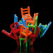 Фото Настільна інтерактивна гра Ummi 301 Balance Chairs (18pcs) (Colorful) в маназині vchehle.ua