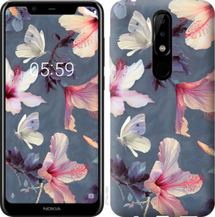 

Чехол Нарисованные цветы для Nokia 5.1 Plus 878698