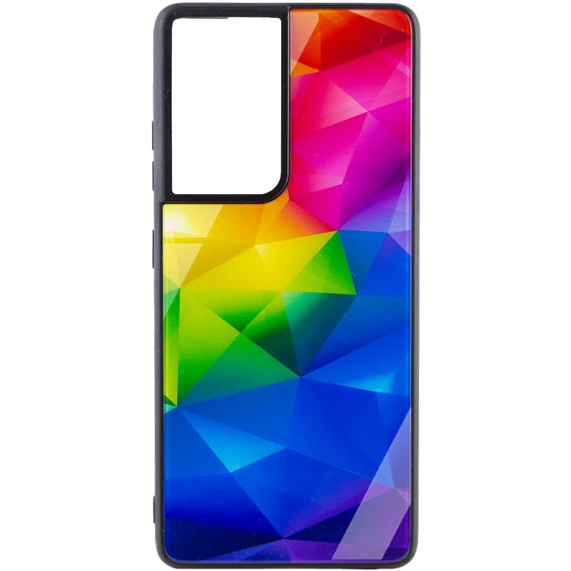 TPU+Glass чехол Diversity для Samsung Galaxy S21 Ultra (Rainbow)