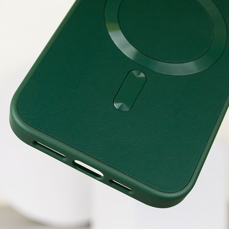 Купити Шкіряний чохол Bonbon Leather Metal Style with Magnetic Safe на Apple iPhone 11 Pro Max (6.5") (Зелений / Pine green) на vchehle.ua