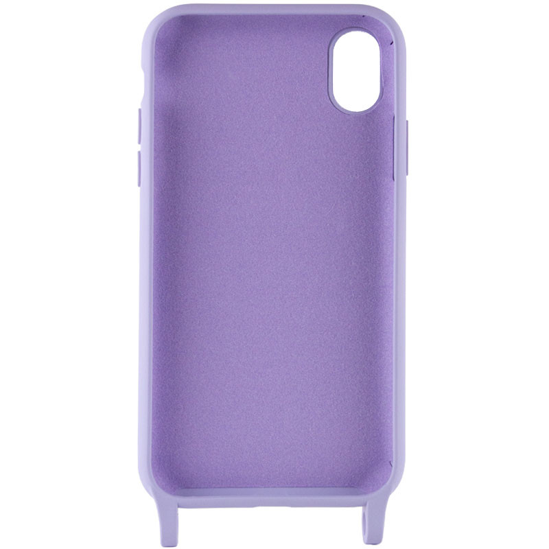 Фото Чехол Cord case c длинным цветным ремешком для Apple iPhone XR (6.1") (Сиреневый) в магазине vchehle.ua
