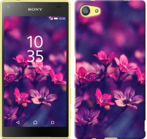 Чехол Пурпурные цветы для Sony Xperia Z5 Compact E5823