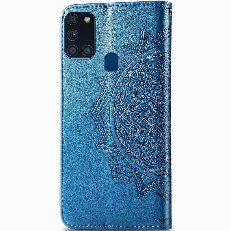 Кожаный чехол-книжка Art Case с визитницей для Samsung Galaxy A21s (Синий) в магазине vchehle.ua