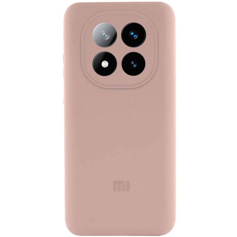 Чехол Silicone Cover Full Camera (AA) для Xiaomi Redmi Note 14 Pro 4G (Розовый / Pink Sand)