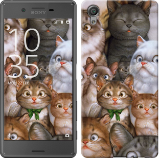 Чехол коты для Sony Xperia X F5122