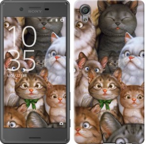 Чехол коты для Sony Xperia X F5122