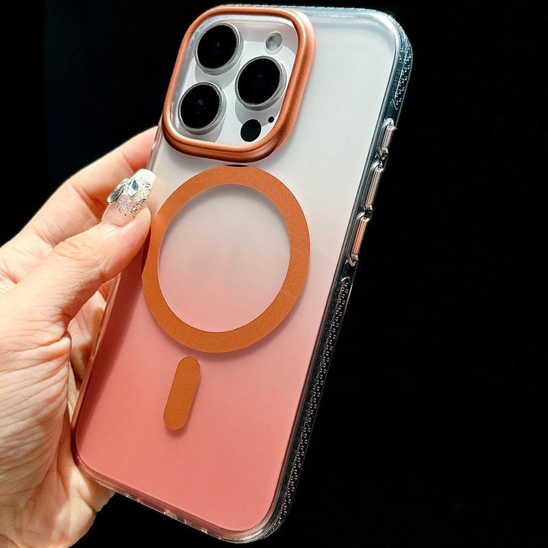 Чехол TPU+PC Shadow with Magnetic Safe для Apple iPhone 16 Pro (6.3") (Rose Gold) в магазине vchehle.ua
