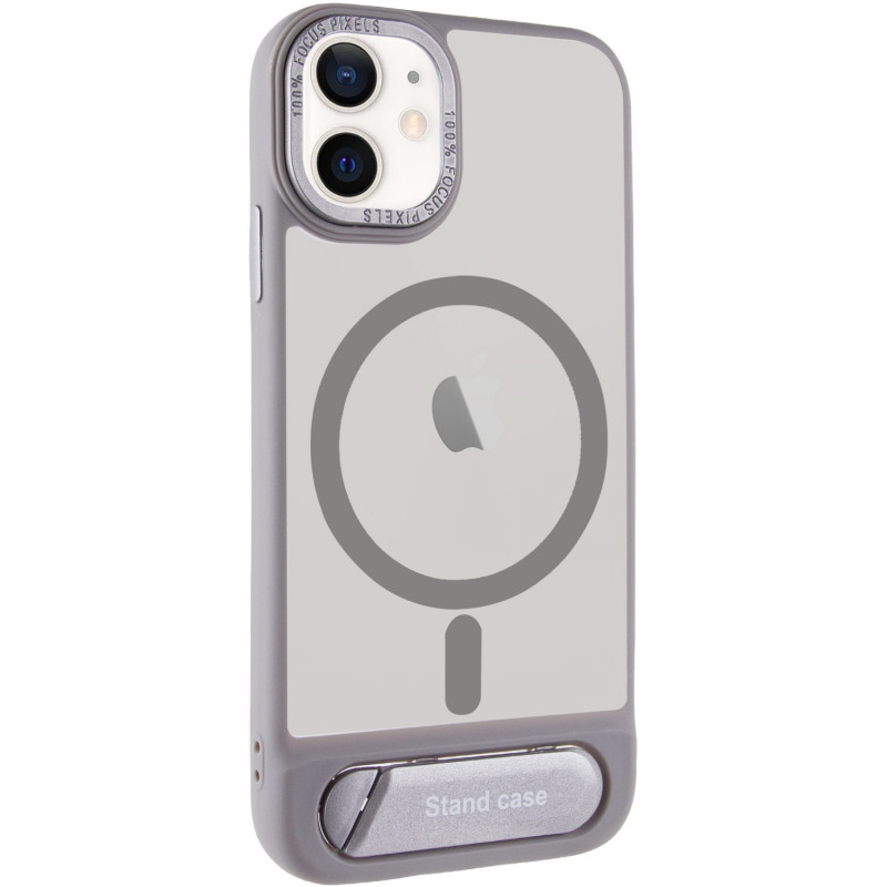 TPU+PC чехол Stand case для Apple iPhone 11 (6.1") (Grey)