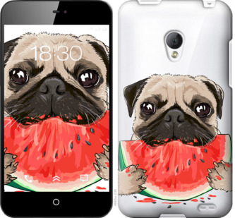

Чехол Мопс и арбуз для Meizu MX2 843713