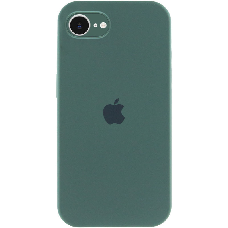 Чохол Silicone Case Full Camera Protective (AA) на Apple iPhone 16e (6.1") (Зелений / Pine green)