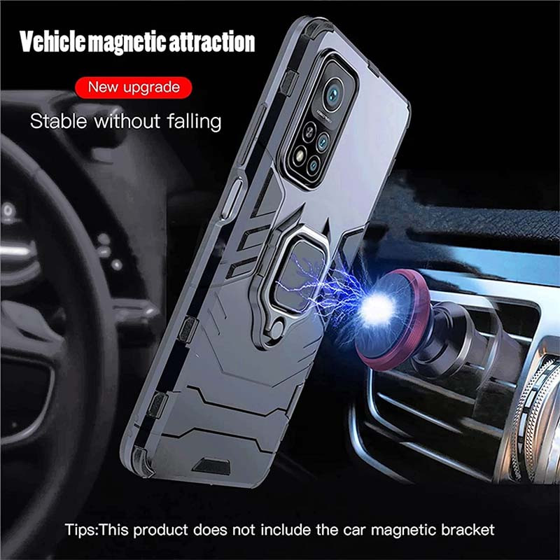 Фото Ударопрочный чехол Transformer Ring for Magnet для Xiaomi Poco X4 Pro 5G (Серый / Metal slate) в магазине vchehle.ua