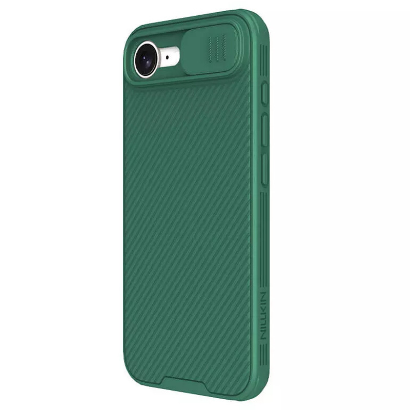 Фото Карбоновая накладка Nillkin CamShield Pro для Apple iPhone 16e (6.1") (Deep Green) на vchehle.ua
