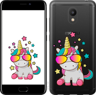 

Чехол Единорог в очках для Meizu M6 911763