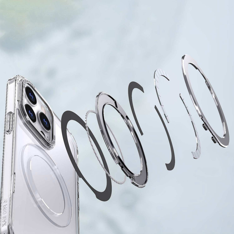Купити Чохол TPU+PC Empire with Magnetic Safe and Ring для Apple iPhone 14 Pro Max (6.7") (Clear) на vchehle.ua