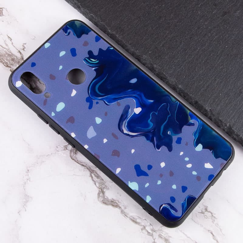 Фото TPU+Glass чехол Diversity для Huawei P Smart+ (nova 3i) (Stains blue) в магазине vchehle.ua