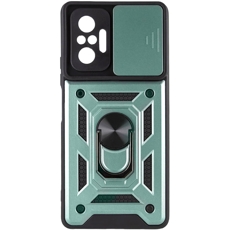 Ударопрочный чехол Ummi Camshield Serge Ring дляXiaomi Redmi Note 10 Pro / 10 Pro Max (Зеленый)