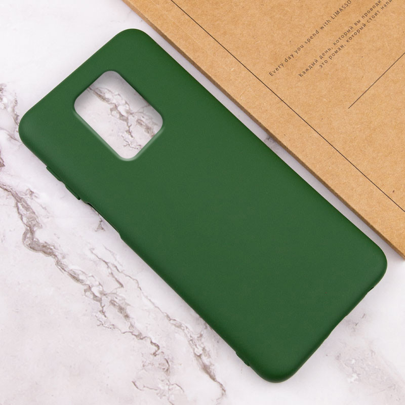 Чохол Silicone Cover Lakshmi (AA) на Xiaomi Redmi Note 9s / Note 9 Pro / Note 9 Pro Max (Зелений / Dark green) в магазині vchehle.ua