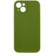 Чохол Silicone Case Full Camera Protective (AA) NO LOGO на Apple iPhone 14 (6.1") (Зелений / Dark Olive)