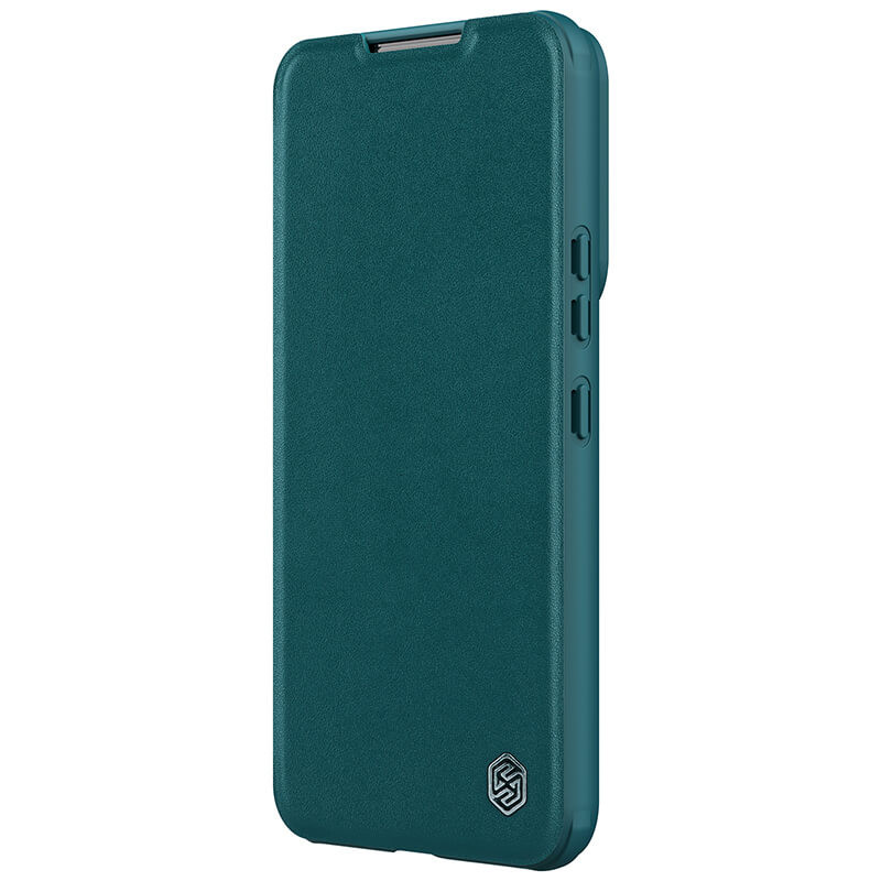 Фото Кожаный чехол (книжка) Nillkin Qin Pro Plain Camshield для Samsung Galaxy S22+ (Зеленый) в магазине vchehle.ua