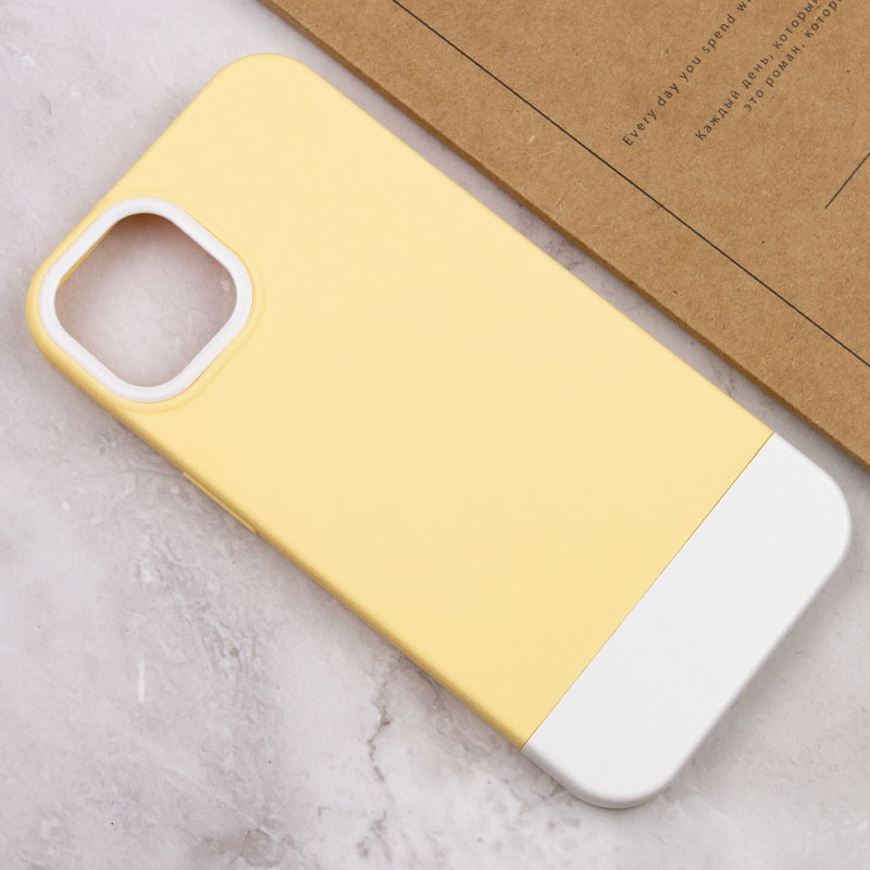 Купити Чохол TPU+PC Bichromatic на Apple iPhone 12 Pro / 12 (6.1") (Creamy-yellow / White) на vchehle.ua