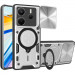Ударопрочный чехол Bracket case with Magnetic для Xiaomi Redmi Note 14 5G (Silver)