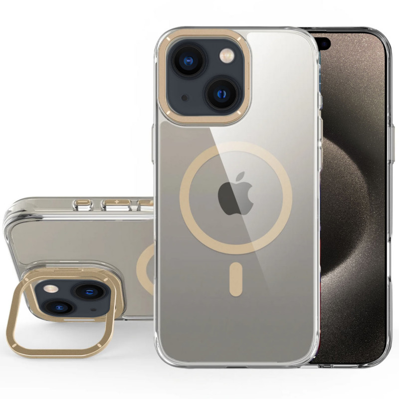 Фото Чехол TPU Space Case Apex with Magnetic Safe для Apple iPhone 13 / 14 / 15 (6.1") (Gold) на vchehle.ua
