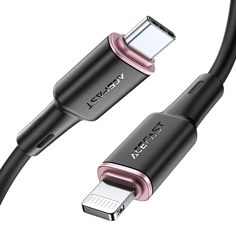 Фото Дата кабель Acefast C2-01 Type-C to Lightning 30W (1.2m) (Black) на vchehle.ua