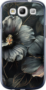 Чохол Чорні квіти на Samsung Galaxy S3 i9300
