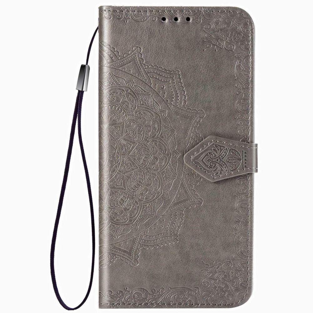 Кожаный чехол (книжка) Art Case с визитницей для Xiaomi Redmi Note 8 Pro (Серый) в магазине vchehle.ua