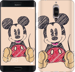 Чехол на Huawei Mate 9 Pro Нарисованный Мики Маус