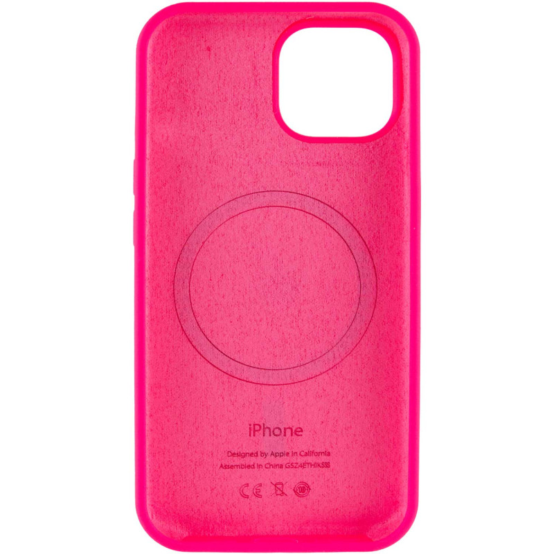 Фото Чохол Silicone Case Full Protective (AA) with Magnetic Safe на Apple iPhone 15 Plus (6.7") (Рожевий / Barbie pink) в маназині vchehle.ua