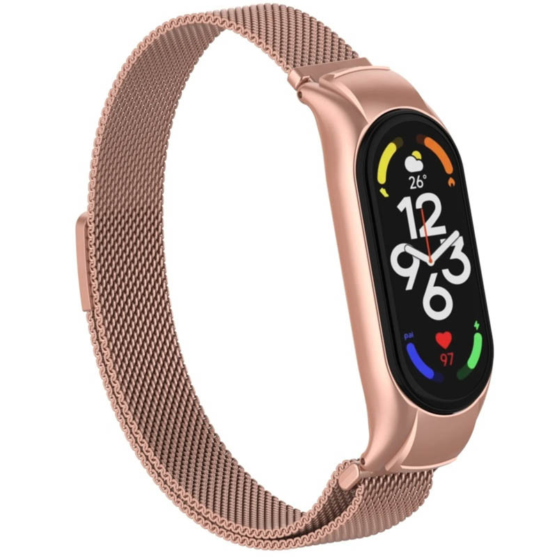 Фото Ремінець Milanese Loop Design для Xiaomi Mi Band 5/6 (Rose Pink) в маназині vchehle.ua
