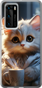 Чохол White cat на Huawei P40