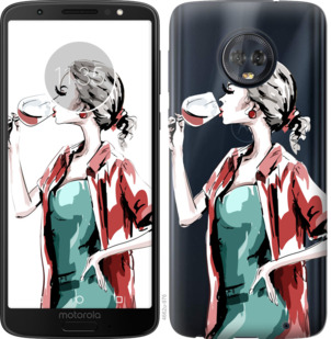 

Чохол Дівчина з келихом на Motorola Moto G6 Plus 841821