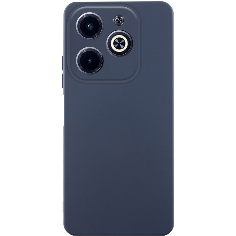 Чехол TPU GETMAN Liquid Silk Full Camera для Infinix Hot 40i (Синий / Midnight Blue)