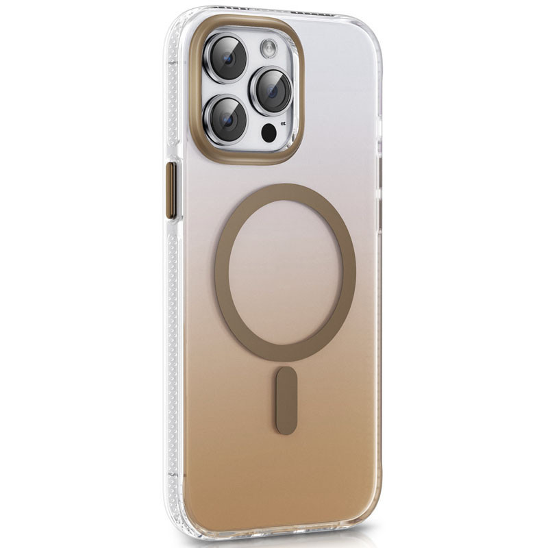 Чехол TPU+PC Shadow with Magnetic Safe для Apple iPhone 15 Pro (6.1") (Quicksand gold)